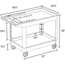 Luxor Two-Shelf Heavy Duty Utility Cart