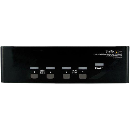 StarTech 2-Port Dual DisplayPort USB KVM Switch with Audio & USB 2.0 Hub