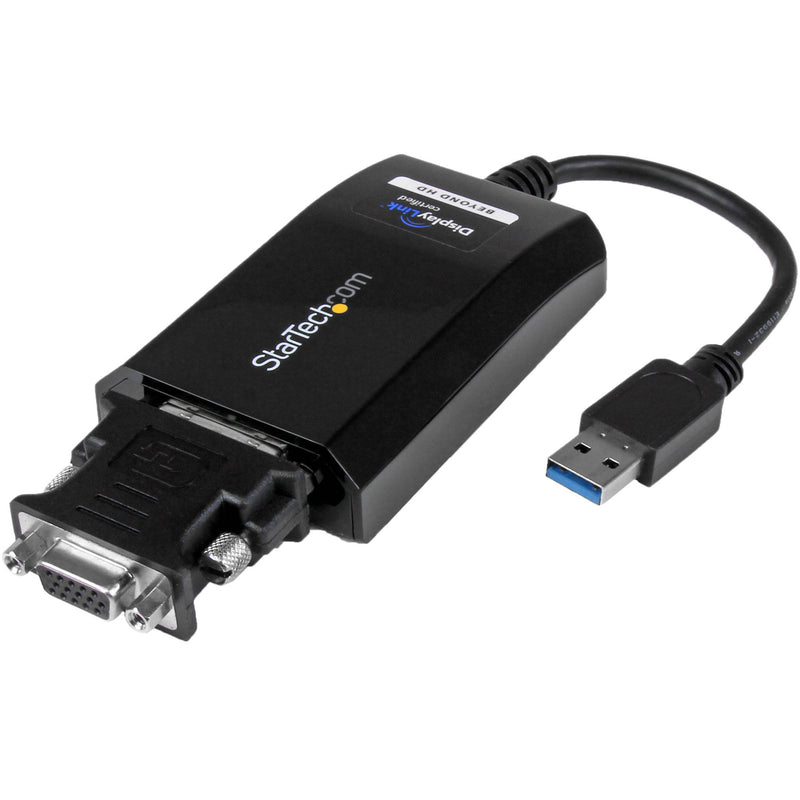 StarTech USB 3.0 to DVI/VGA External Video Card Multi-Monitor Adapter (Black)