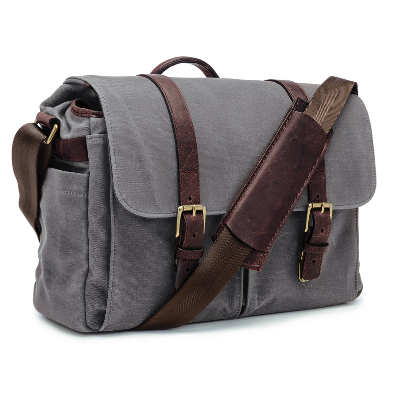 ONA Brixton Camera/Laptop Messenger Bag (Canvas, Smoke)