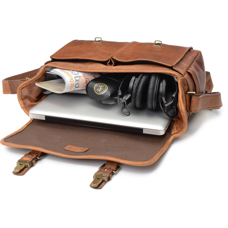 ONA Brixton Camera/Laptop Messenger Bag (Leather, Antique Cognac)