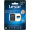 Lexar 32GB High-Performance UHS-I microSDHC Memory Card with SD Adapter