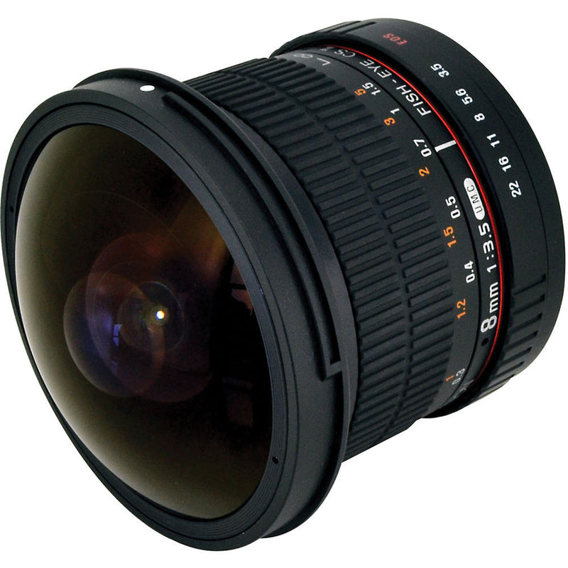 Rokinon 8mm f/3.5 HD Fisheye Lens with Removable Hood for Canon