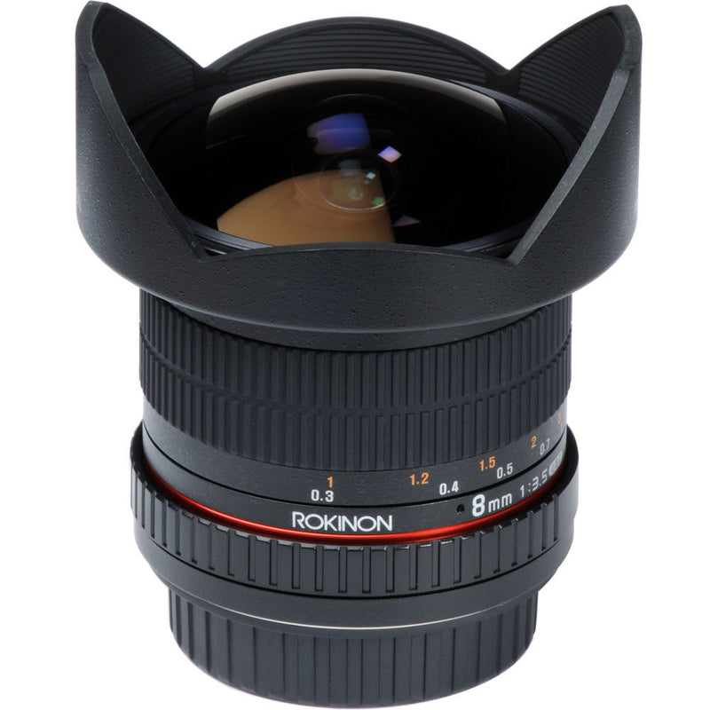 Rokinon 8mm f/3.5 HD Fisheye Lens with Removable Hood for Canon