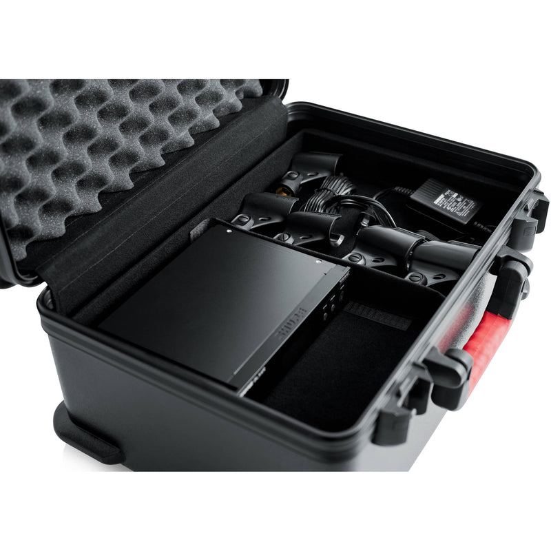 Gator Cases GTSA-MICW7 ATA-Molded Polyethylene Case with 2 Lift-Out Trays for up to 7 Wireless Microphones & Accessories