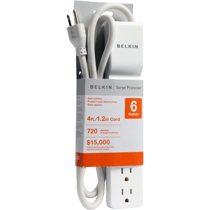 Belkin 6-Outlet Home/Office Surge Protector (10' Cord, White)