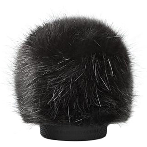 Bubblebee Industries Windkiller Long Fur Slip-On Wind Protector for 18 to 24mm Mics (Extra-Small, Black)