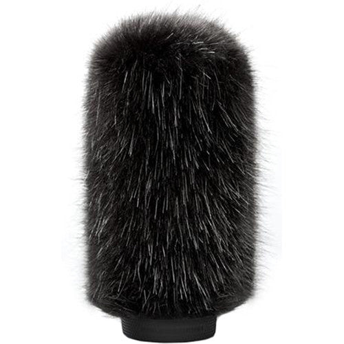 Bubblebee Industries Windkiller Long Fur Slip-On Wind Protector for 18 to 24mm Mics (Large, Black)