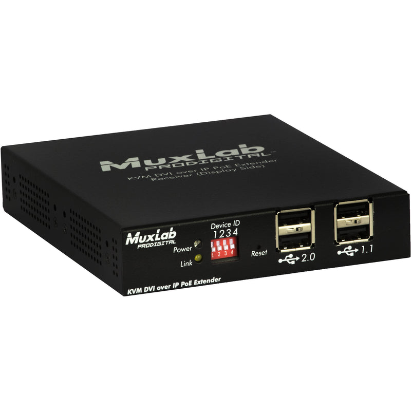 MuxLab KVM DVI over IP PoE Extender Receiver (330')