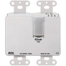 RDL DDB-BN22 2 x 2 Wall-Mounted Bi-Directional Mic/Line Dante Interface (Stainless Steel)