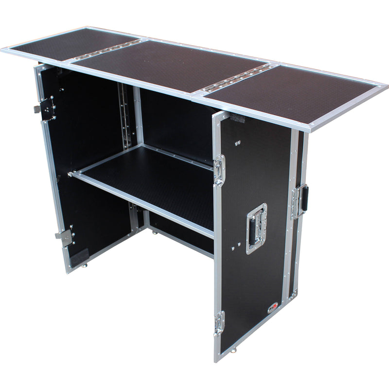 ProX Transformer Series Fold-Away DJ Performance Desk Facade with Wheels