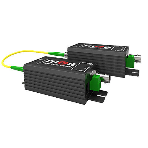 Thor 1-Channel Mini HD-SDI Single-Mode Fiber Optic Extender Kit (12.4 Miles)