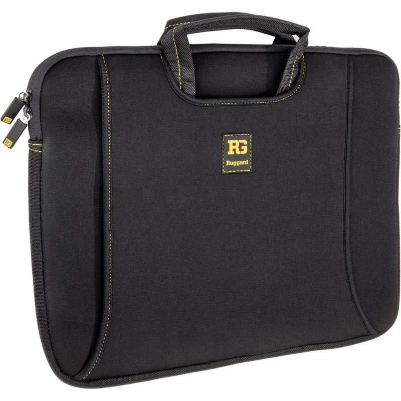 Ruggard 15" Ultra Thin Laptop Sleeve with Handles (Black/Yellow)