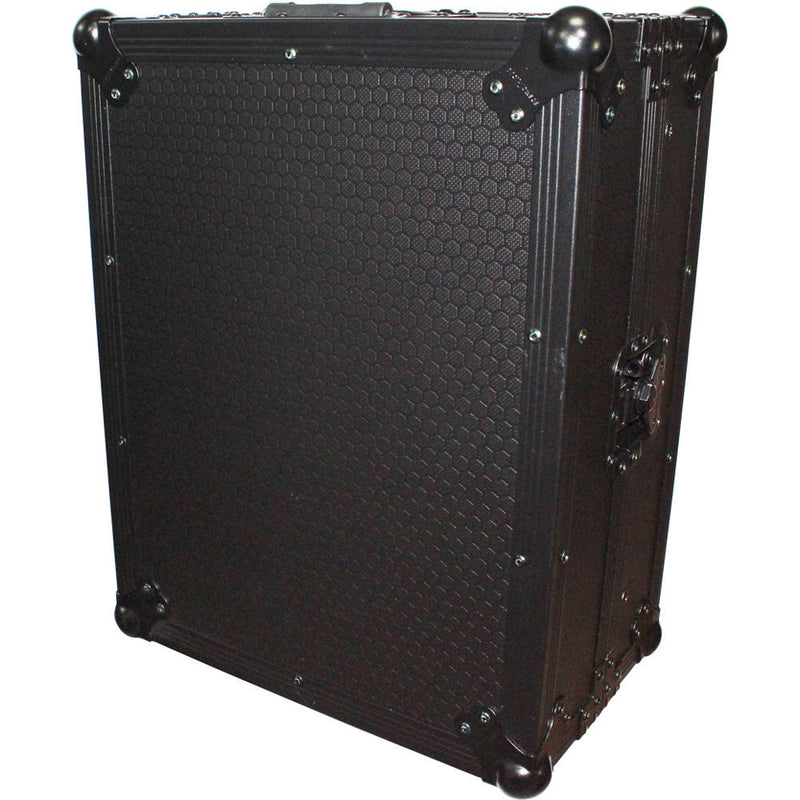 ProX Mixer Case for Large Format 12" DJ Mixers with Laptop Shelf (Black on Black)