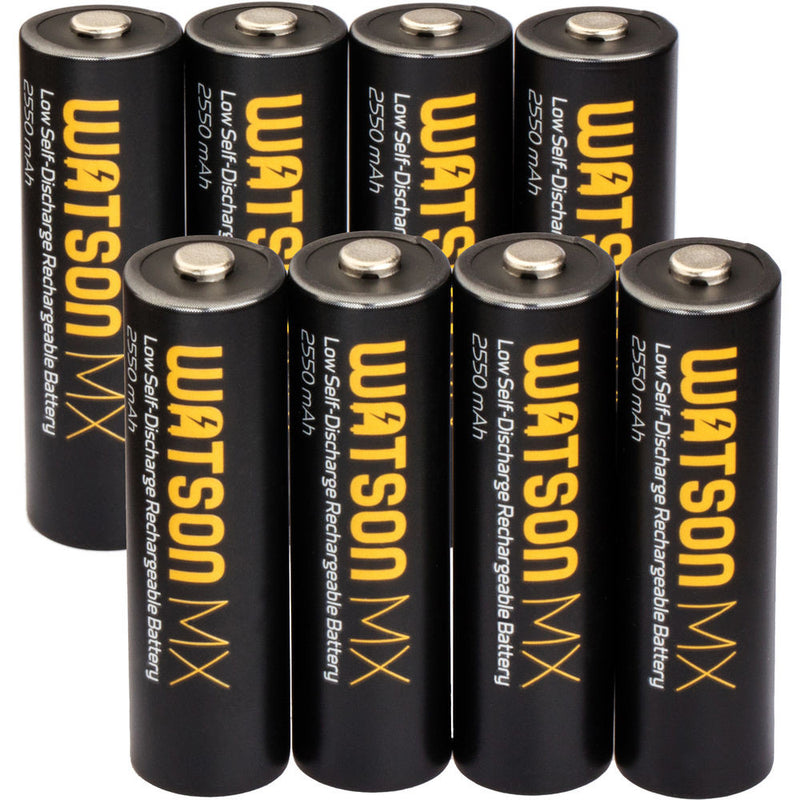 Watson MX AA NiMH Batteries and 8-Bay Rapid Charger Kit