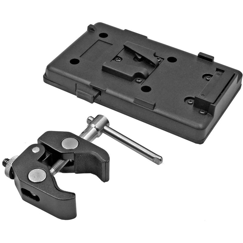 GyroVu D-Tap Battery Plate with 1/4"-20 Thread & Adjustable Clamp Mount (V-Mount)