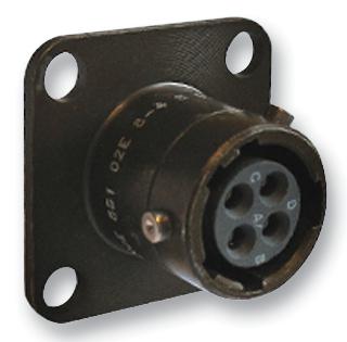 SOURIAU-SUNBANK / Eaton 85102E128S50 Circular Connector Souriau 851 Series Wall Mount Receptacle 8 Contacts Solder Socket Bayonet