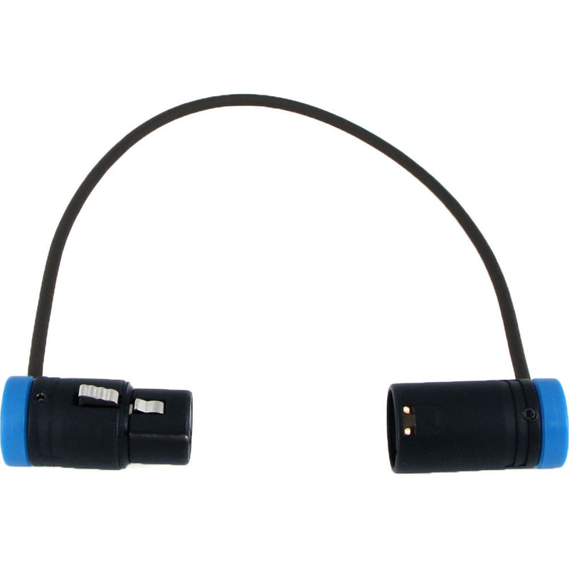 Cable Techniques Low-Profile, 3-Pin XLR Female to 3-Pin XLR Male Adjustable-Angle Cable (Blue Caps, 10")