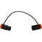 Cable Techniques Low-Profile, 3-Pin XLR Female to 3-Pin XLR Male Adjustable-Angle Cable (Orange Caps, 10")