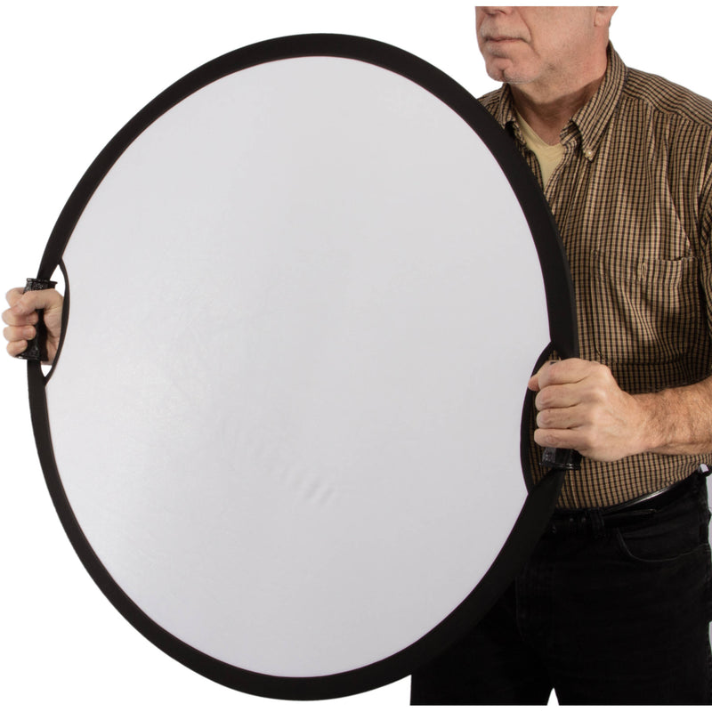 Impact Circular Collapsible Reflector with Handles (32", Soft Gold/White)