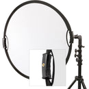 Impact Circular Collapsible Reflector with Handles (32", Soft Gold/White)