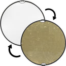 Impact Circular Collapsible Reflector with Handles (42", Soft Gold/White)