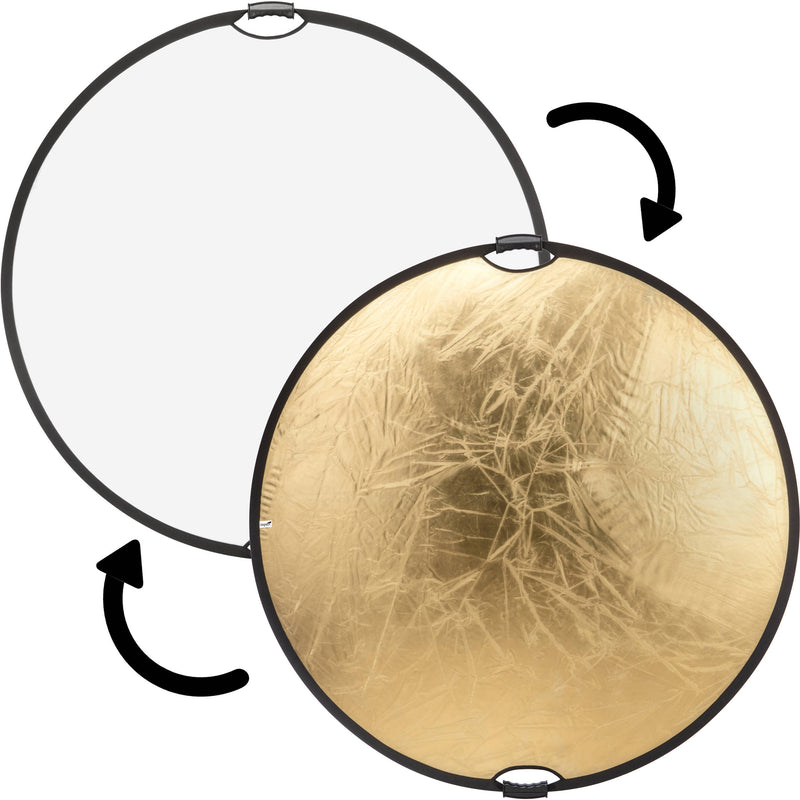 Impact Circular Collapsible Reflector with Handles (52", Gold/White)