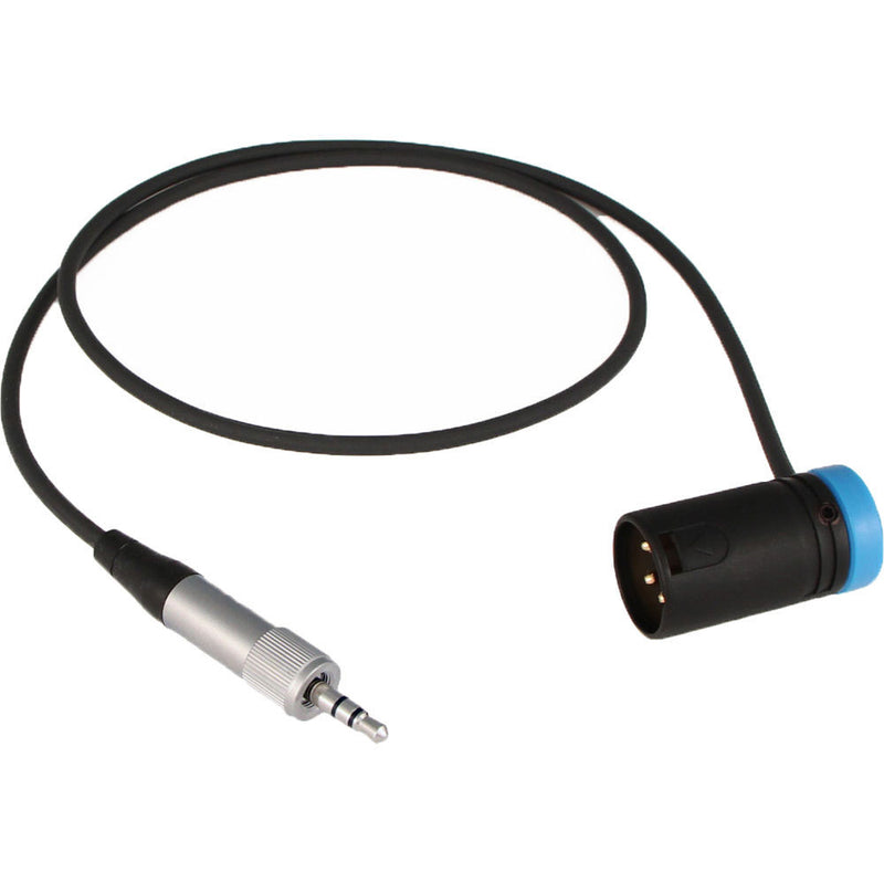 Cable Techniques 3.5mm TRS to Low-Profile XLR 3-Pin Male Cable for Sennheiser EK 100 G3 Receiver (24", Blue Cap)