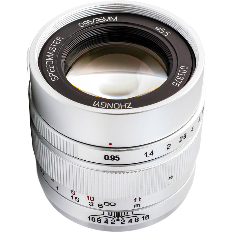 Mitakon Zhongyi Speedmaster 35mm f/0.95 Mark II Lens for Fujifilm X (Silver)