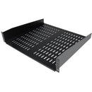 StarTech 2 RU Universal Vented Rackmount Cantilever Shelf - Fixed Server Rack Cabinet Shelf