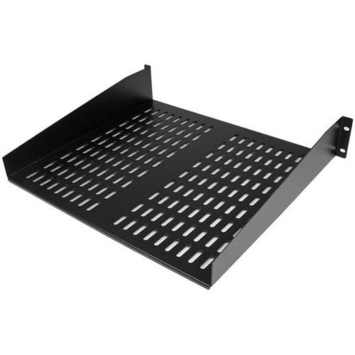 StarTech 2 RU Universal Vented Rackmount Cantilever Shelf - Fixed Server Rack Cabinet Shelf