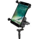 RAM MOUNTS Fork Stem Mount with Short Double Socket Arm & Universal X-Grip Cradle for Large Phones