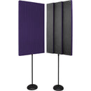 Auralex ProMAX V2 Acoustic Panels with Floor Stands (Purple)