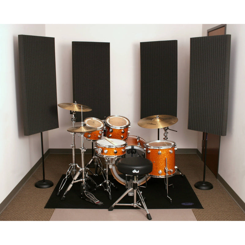 Auralex ProMAX V2 Acoustic Panels with Floor Stands (Charcoal)