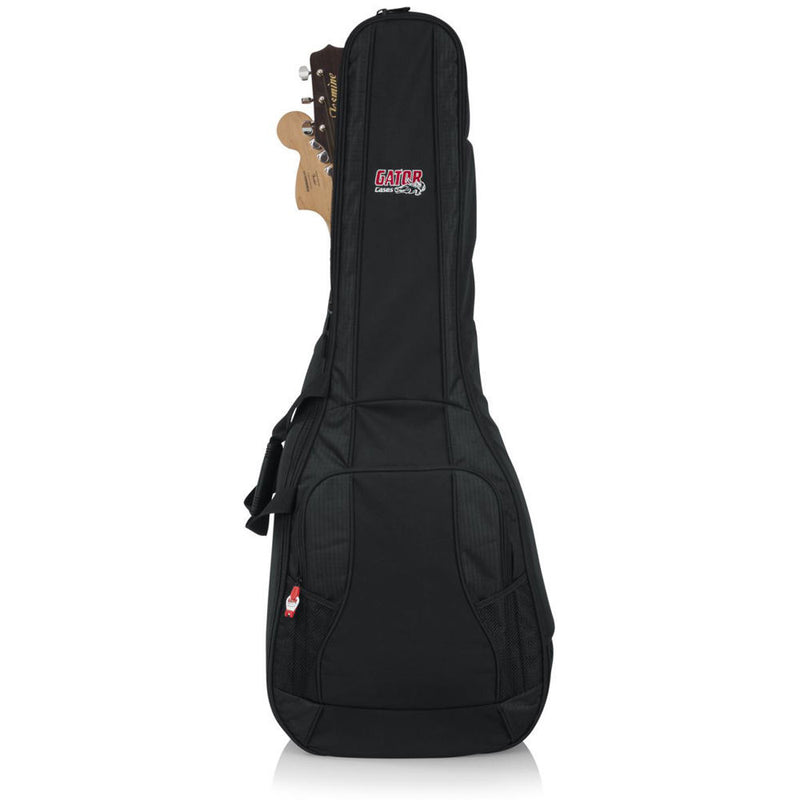 Gator Cases 4G Series Double Gig Bag with Backpack Straps for Acoustic & Electric Guitar