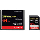 SanDisk 64GB Extreme PRO CompactFlash & 64GB Extreme PRO UHS-I SDXC Memory Card Kit