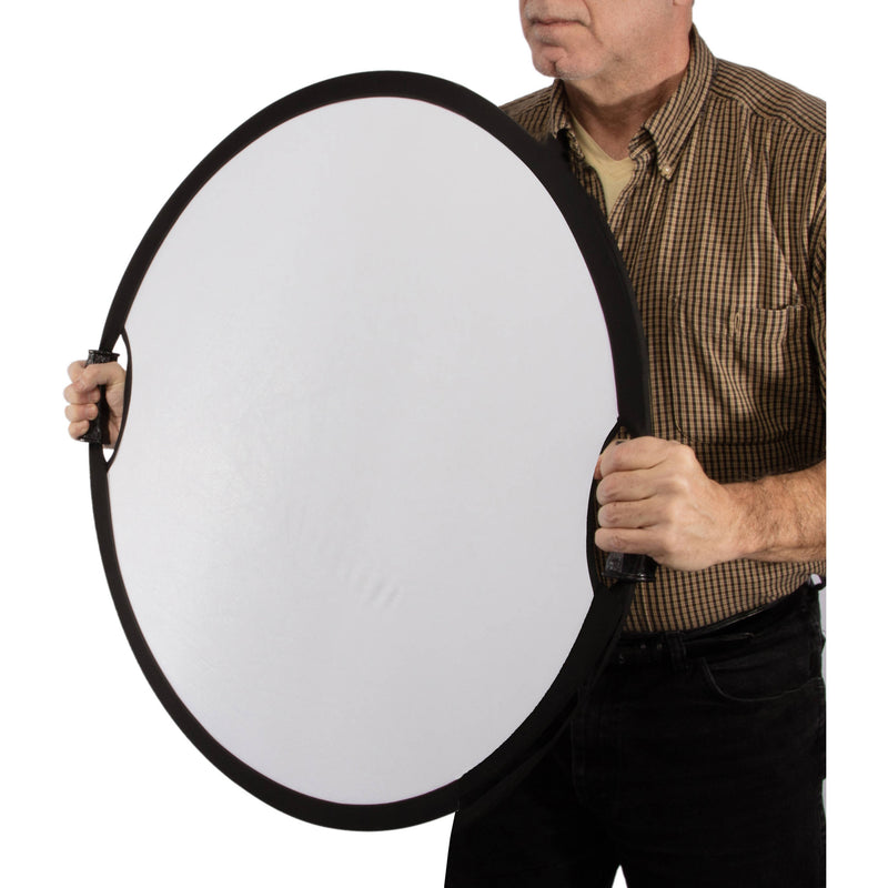 Impact Circular Collapsible Reflector with Handles (22', Gold/White)