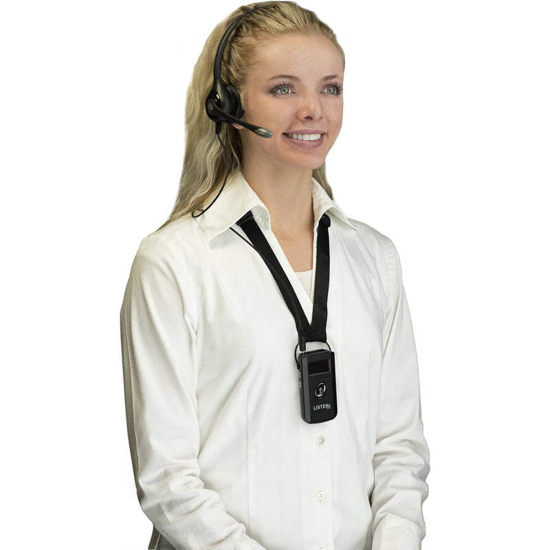 Listen Technologies LA-452 On-Ear Headset with Boom Mic (Single-Ear)