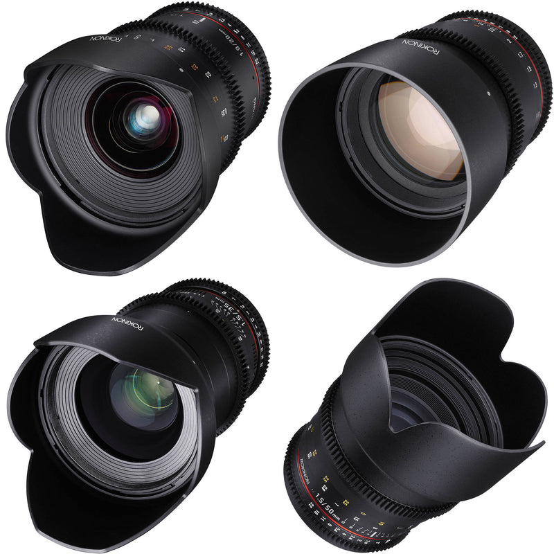 Rokinon 20, 35, 50, 85mm Cine DS Lens Bundle (Sony E-Mount)