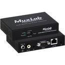 MuxLab Audio over IP Extender Kit with 2-Ch 50W Amp & Mic Input (EU Plug)