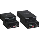 MuxLab Audio over IP Extender Kit with 2-Ch 50W Amp & Mic Input (UK Plug)