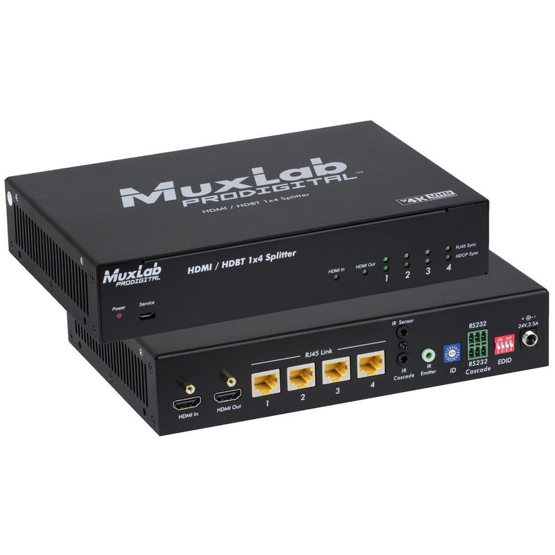 MuxLab UHD HDMI over HDBaseT 1X4 Splitter with HDCP (US Region)