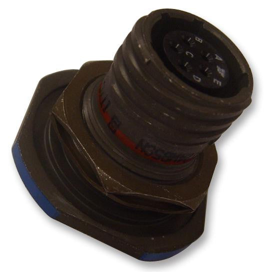 AMPHENOL D38999/24WA35PN-LC Circular Connector, MIL-DTL-38999 Series III, Jam Nut Receptacle, 6 Contacts