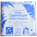 Cyanotype Store Cyanotype Cotton Squares - 8 x 8" (10 Pack, White)