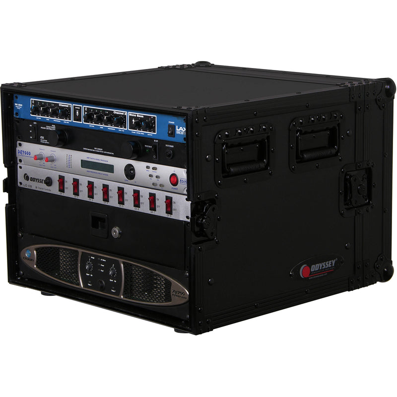 Odyssey Innovative Designs Black Label 8-Space Amp Rack Case