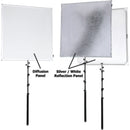 FotodioX Pro Studio Solutions Giant Sun Scrim Collapsible Frame Diffusion Kit with Bag (12x12')