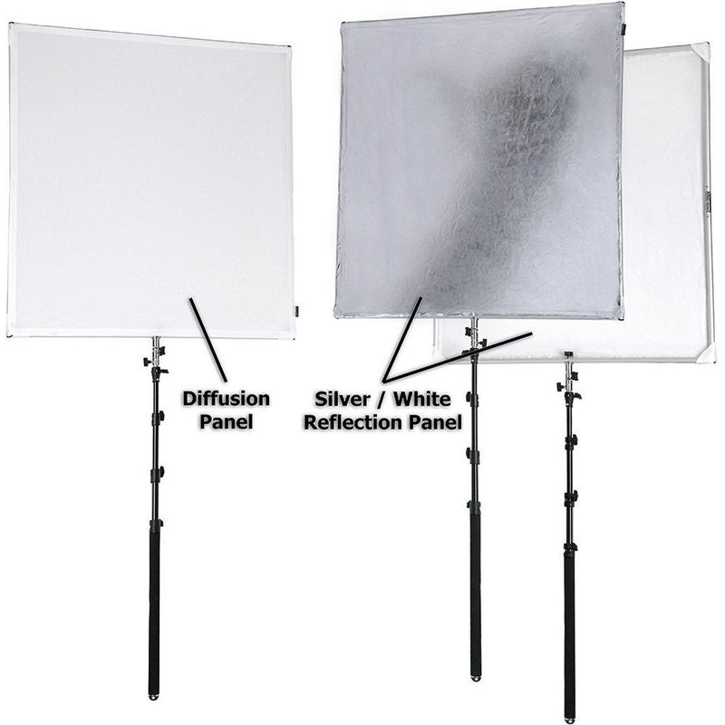 FotodioX Pro Studio Solutions Giant Sun Scrim Collapsible Frame Diffusion Kit with Bag (12x12')