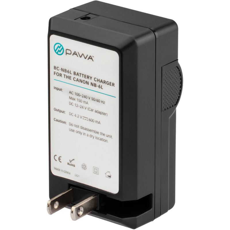 Pawa Compact AC/DC Charger for Canon NB-6L or NB-6LH Battery