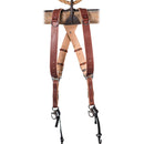 HoldFast Gear Money Maker Two-Camera Harness with Black Hardware (English Bridle, Chestnut, Large)