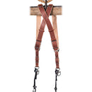 HoldFast Gear Money Maker Two-Camera Harness with Black Hardware (English Bridle, Chestnut, Large)